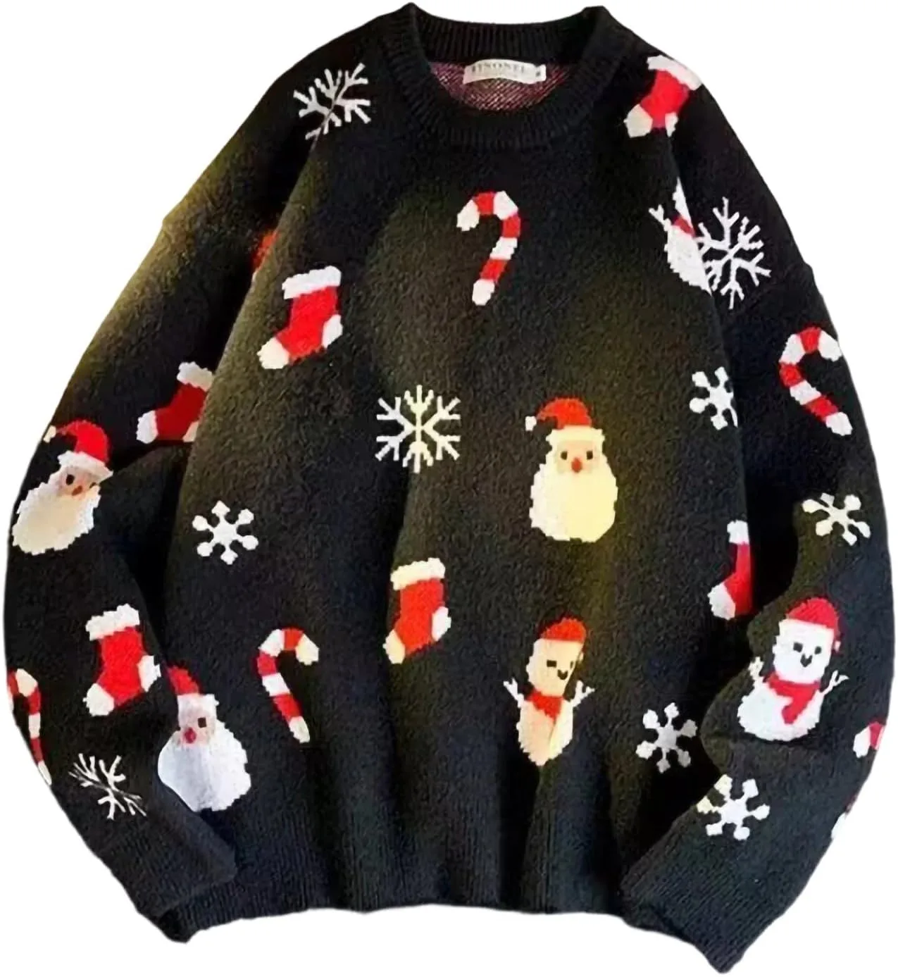 Рождественский свитер для мужчин, свободный, с длинными рукавами
Рождественский свитер для мужчин, свободный, с длинными рукавами