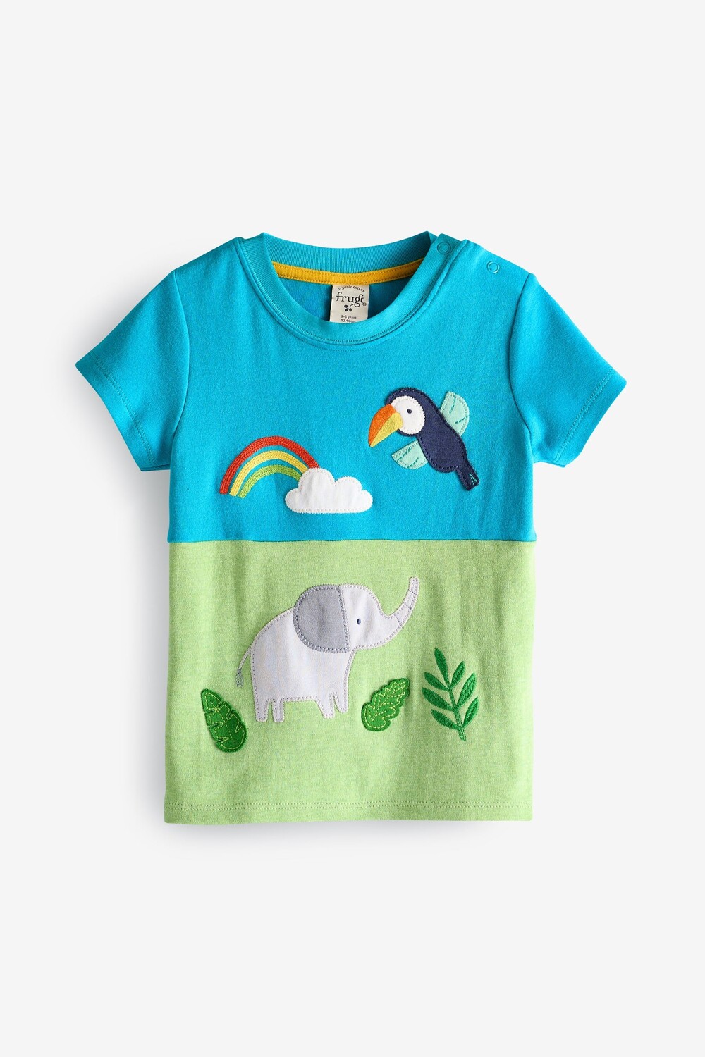 Футболка со вставками в виде животных Frugi, синий
Футболка со вставками в виде животных Frugi, синий