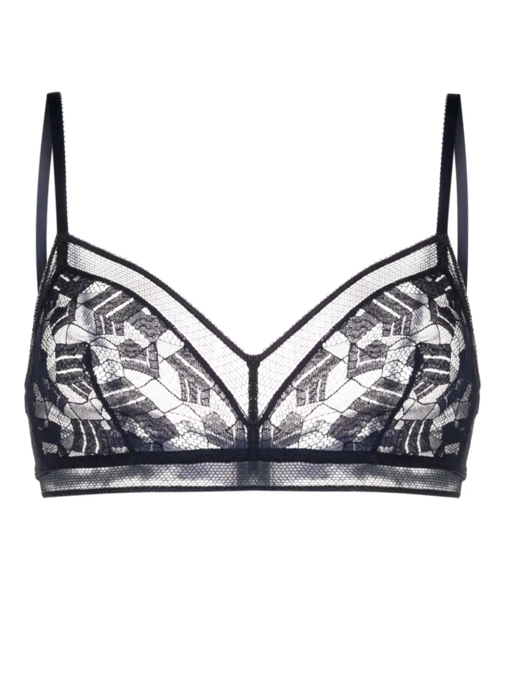 Кружевной бюстгальтер Onctueux с треугольными чашками Eres, синий
Кружевной бюстгальтер Onctueux с треугольными чашками Eres, синий