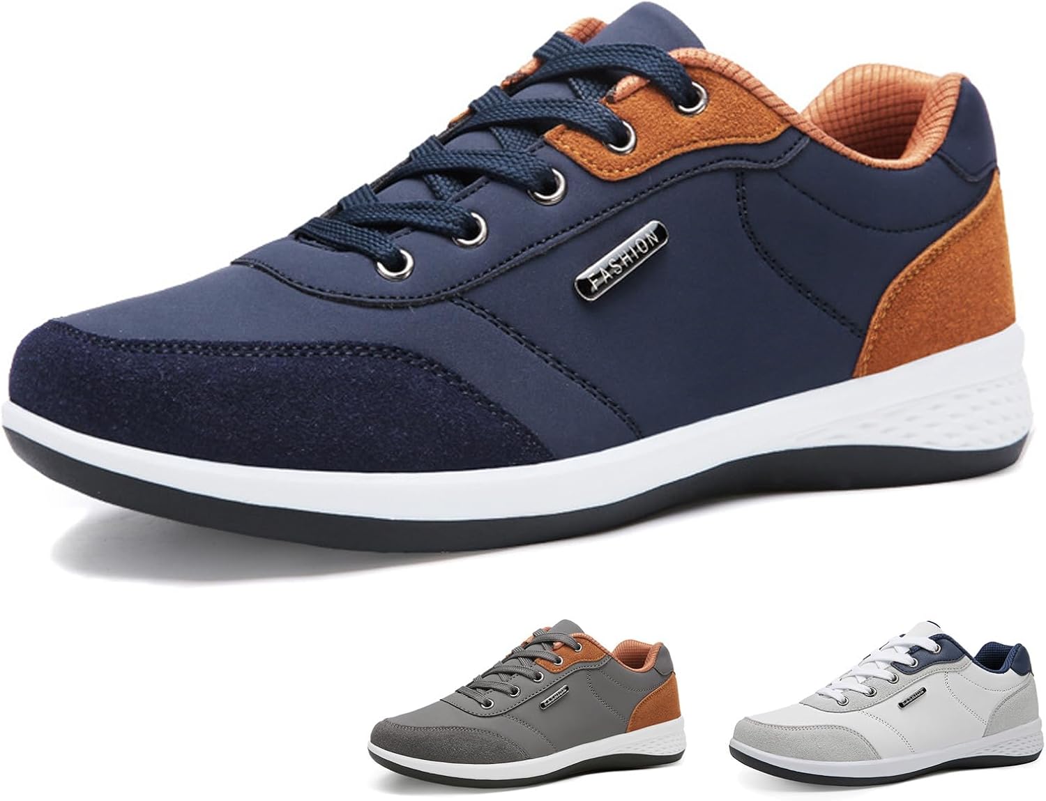 Мужские кожаные удобные кроссовки простого дизайна с контрастной цветной отделкой, модные, легкие, с круглым носком, шнуровкой, мягкой подошвой, противоскользящие, низкие, для бега и повседневной ходьбы Nsneond, синий
Мужские кожаные удобные кроссовки простого дизайна с контрастной цветной отделкой, модные, легкие, с круглым носком, шнуровкой, мягкой подошвой, противоскользящие, низкие, для бега и повседневной ходьбы Nsneond, синий