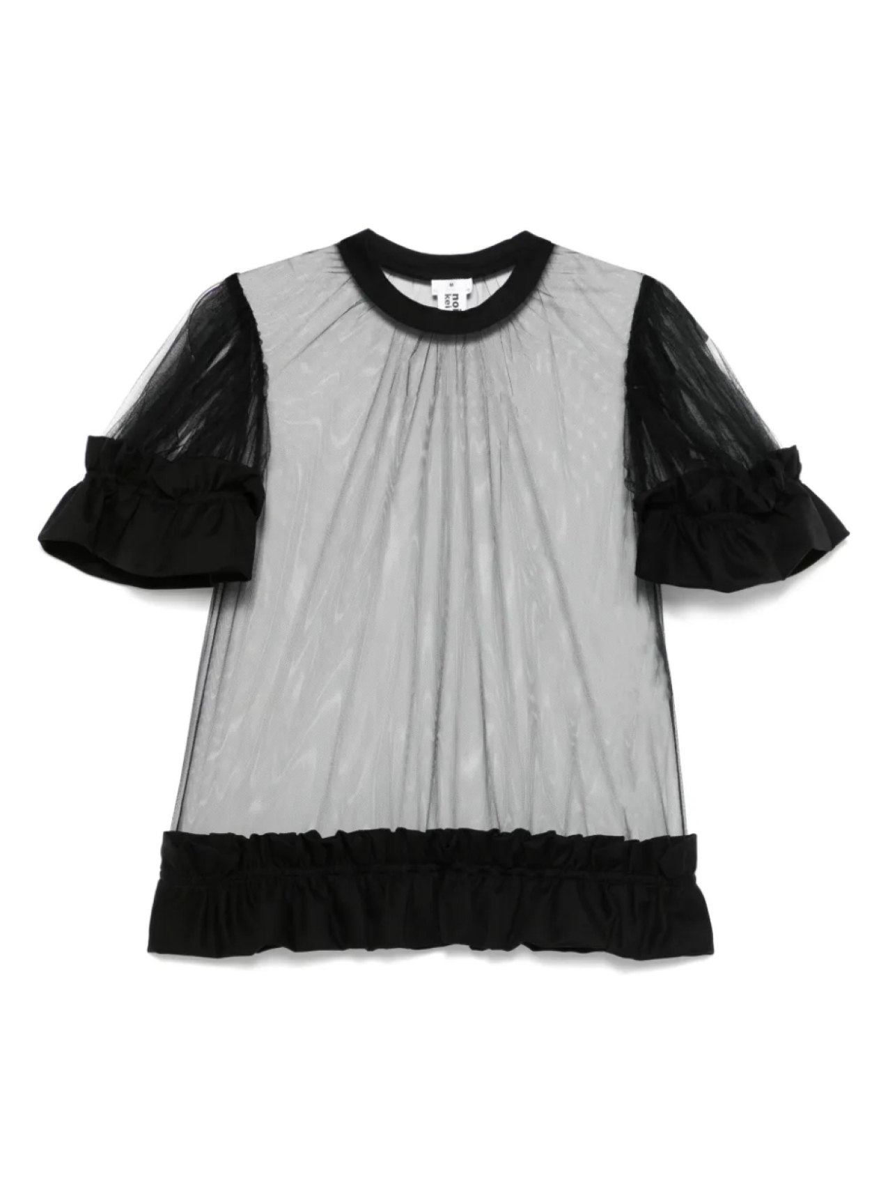 Прозрачная блузка Noir Kei Ninomiya с оборками, черный
Прозрачная блузка Noir Kei Ninomiya с оборками, черный