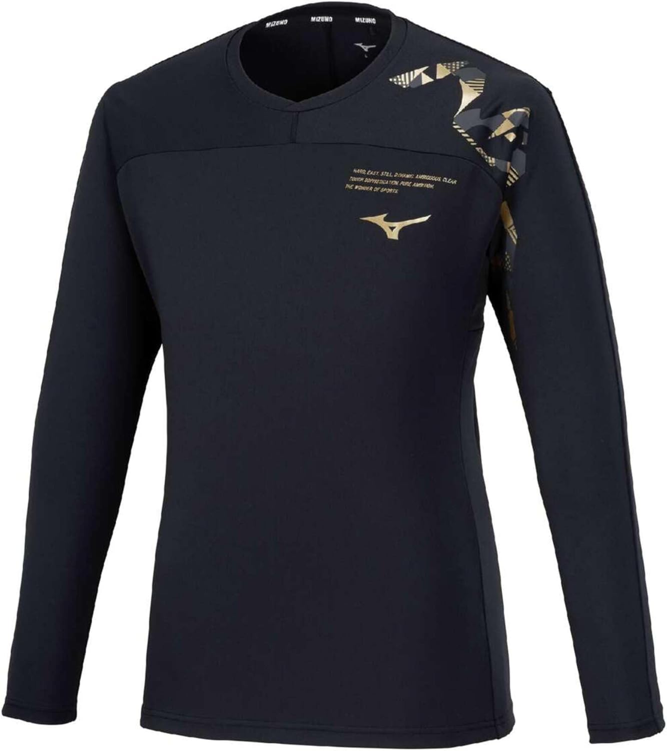 Тренировочная волейбольная футболка N-XT с длинным рукавом, V2MAB511, унисекс Mizuno, черный/золотой
Тренировочная волейбольная футболка N-XT с длинным рукавом, V2MAB511, унисекс Mizuno, черный/золотой