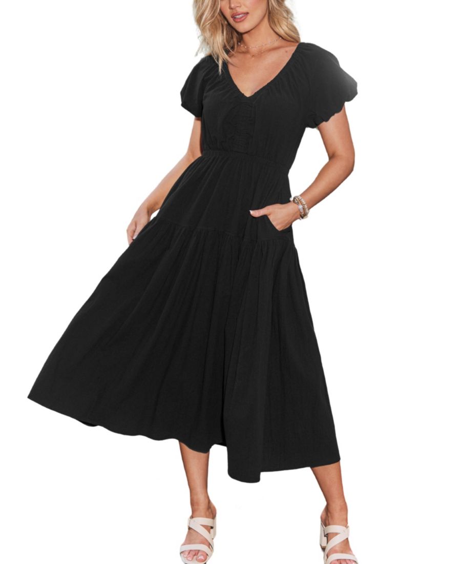 Женское пляжное платье миди Petal Promise Cupshe, Black
Женское пляжное платье миди Petal Promise Cupshe, Black