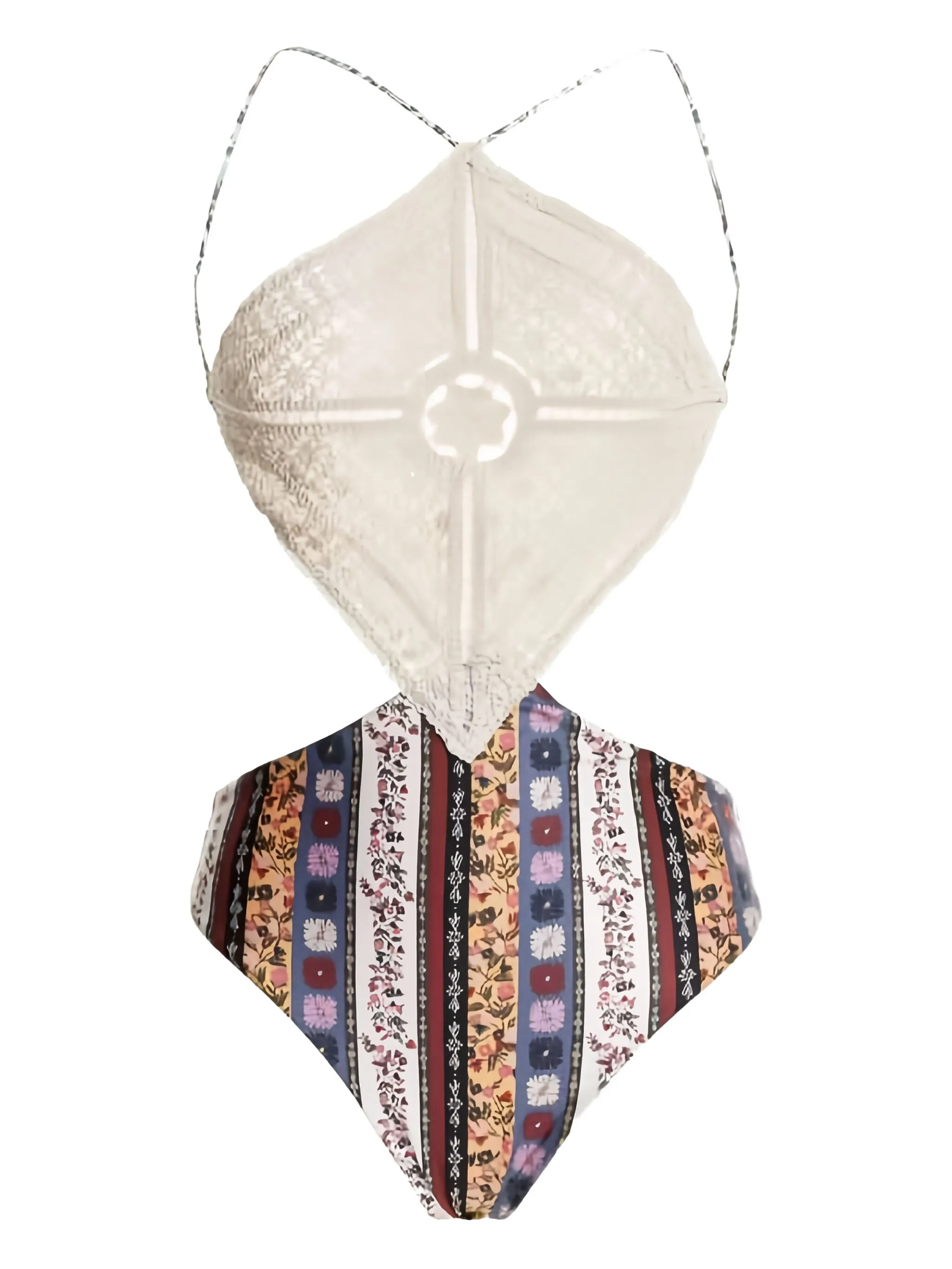 Купальник в технике кроше с цветочным принтом Agua Bendita, бежевый
Купальник в технике кроше с цветочным принтом Agua Bendita, бежевый