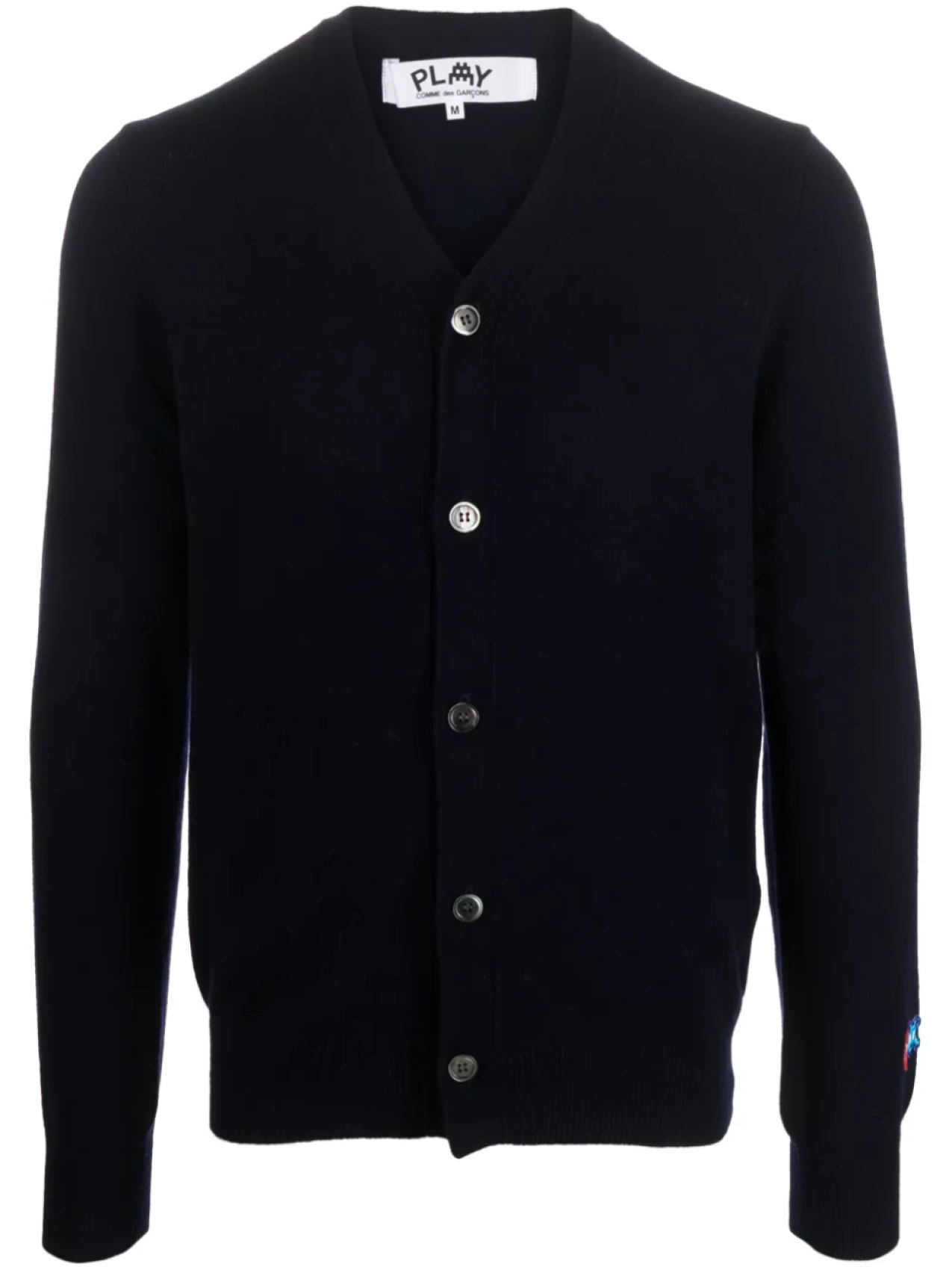 Шерстяной кардиган из коллаборации с The Artist Invader Comme Des Garçons Play, синий
Шерстяной кардиган из коллаборации с The Artist Invader Comme Des Garçons Play, синий