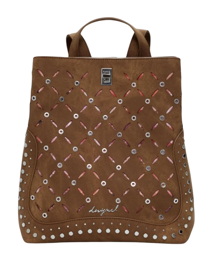 Городской рюкзак с металлической нашивкой Desigual, коричневый
Городской рюкзак с металлической нашивкой Desigual, коричневый