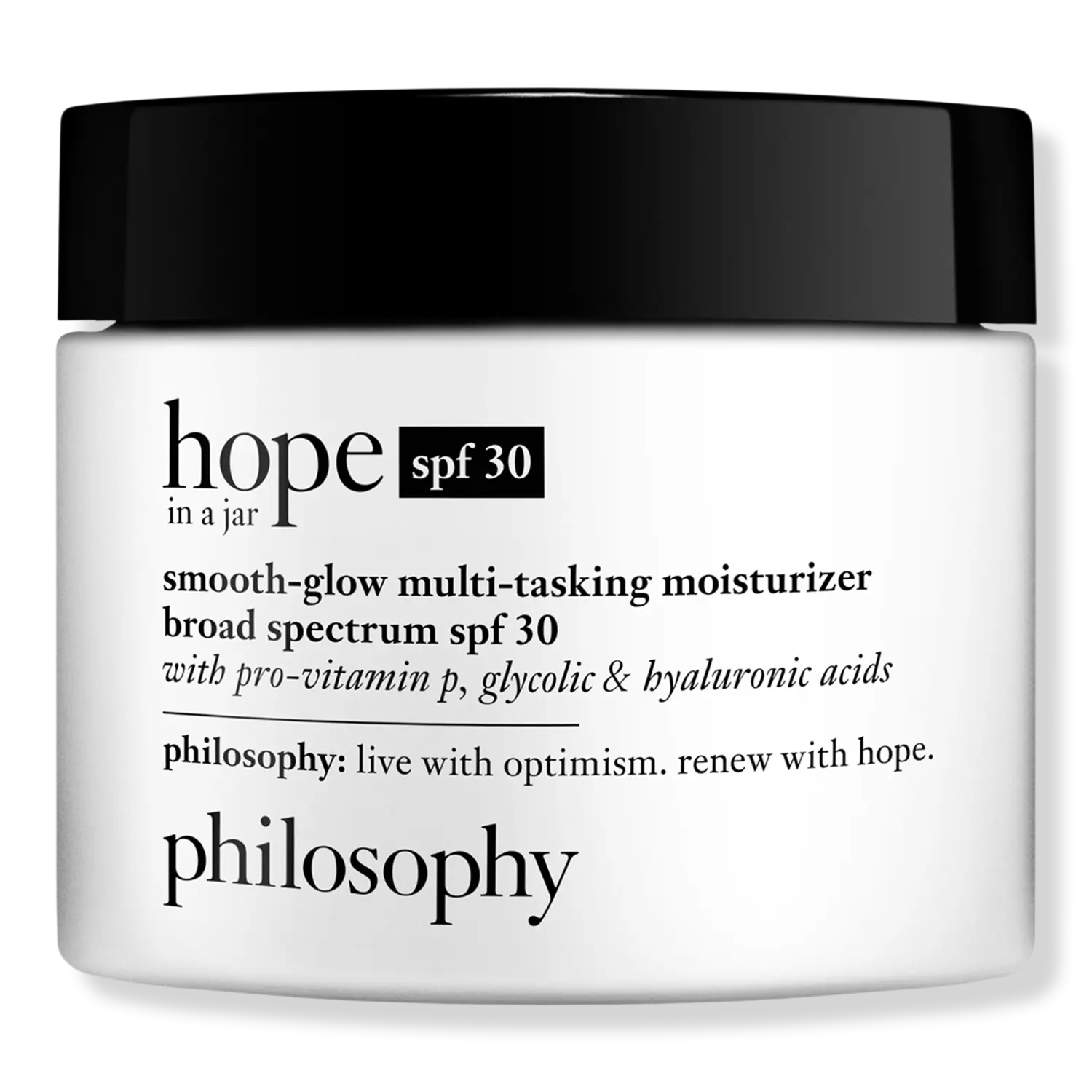Увлажняющий крем Hope In A Jar Smooth-Glow Multi-Tasking Moisturizer SPF 30 Philosophy
Увлажняющий крем Hope In A Jar Smooth-Glow Multi-Tasking Moisturizer SPF 30 Philosophy