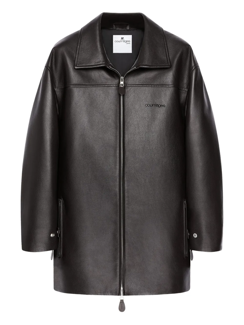 Кожаная куртка оверсайз Courrèges, коричневый
Кожаная куртка оверсайз Courrèges, коричневый