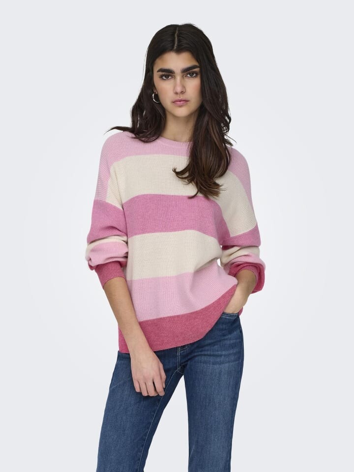 Пуловер ONLY Gerippter Strickpullover mit Tiefen Schulter und Weite Ärmeln, розовый
Пуловер ONLY Gerippter Strickpullover mit Tiefen Schulter und Weite Ärmeln, розовый