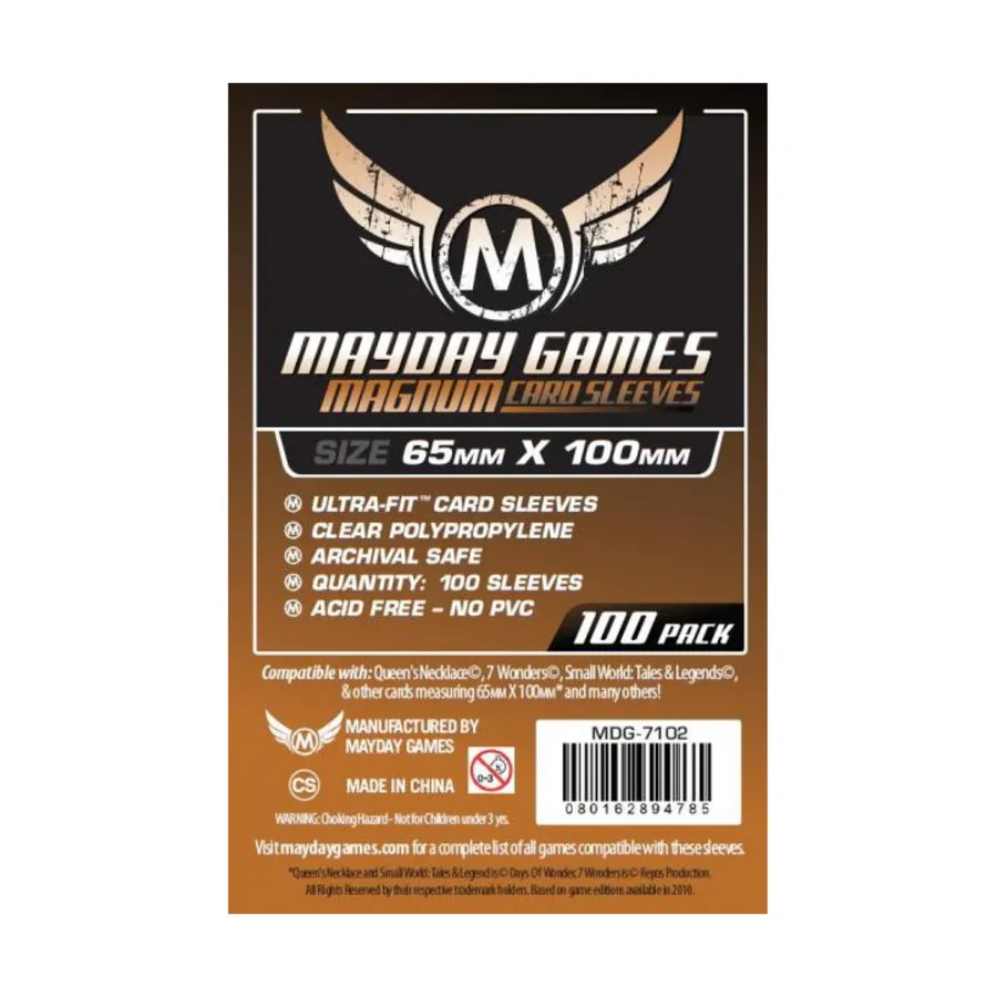 Медные обложки для карт Magnum (100), Board Game Sleeves (Mayday Games) 
Медные обложки для карт Magnum (100), Board Game Sleeves (Mayday Games)