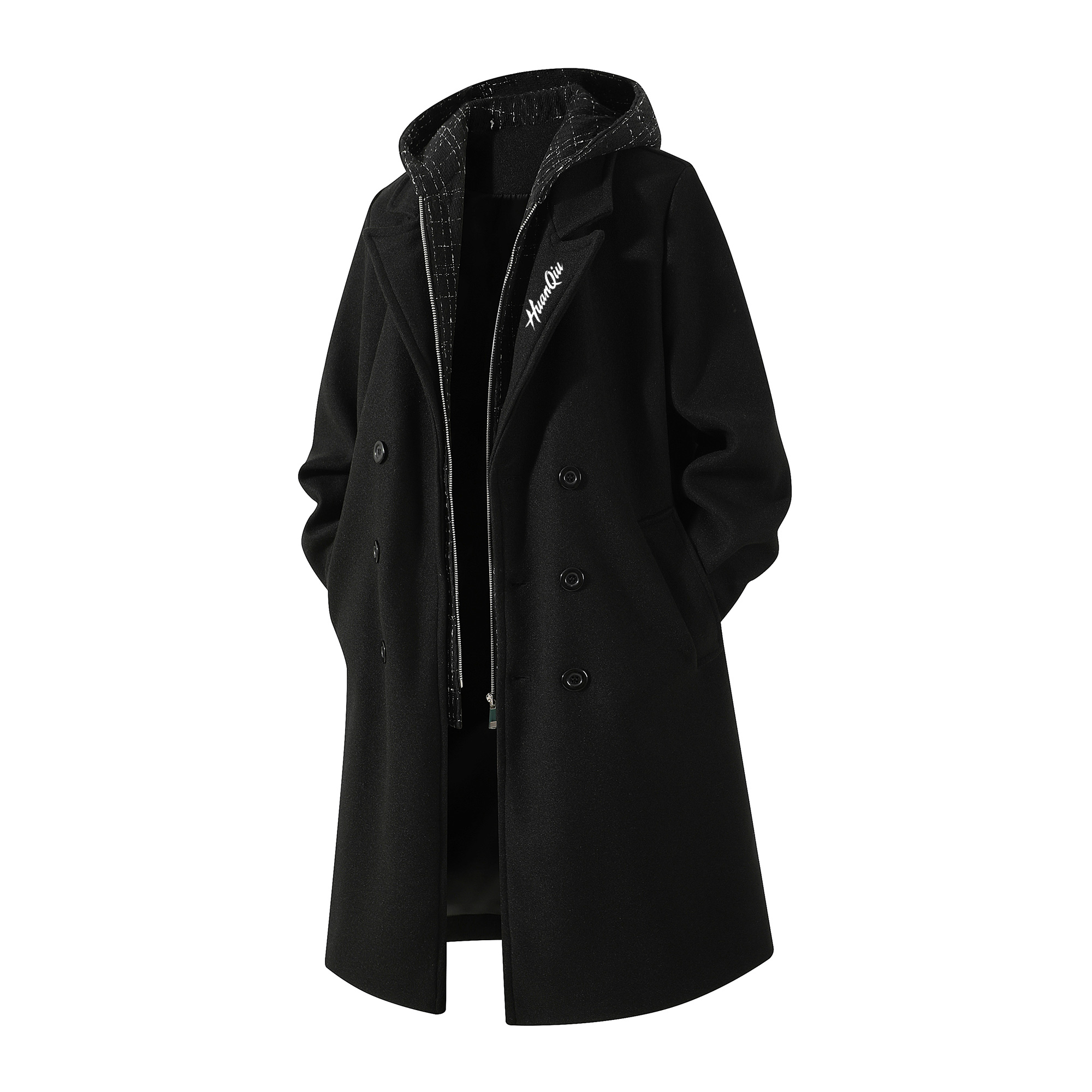 Тренч Unisex с капюшоном Moderate Mock Two Piece HUANQIU, черный hat
Тренч Unisex с капюшоном Moderate Mock Two Piece HUANQIU, черный hat