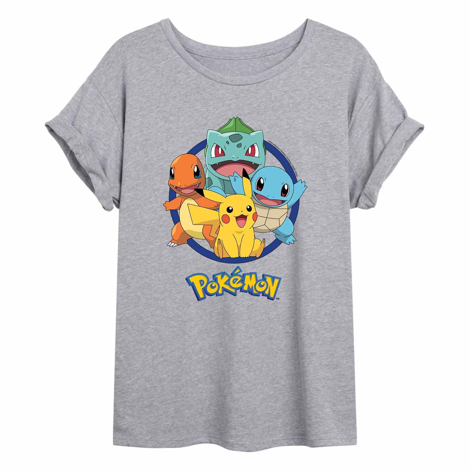Струящаяся футболка круглой формы с изображением покемонов для юниоров Licensed Character