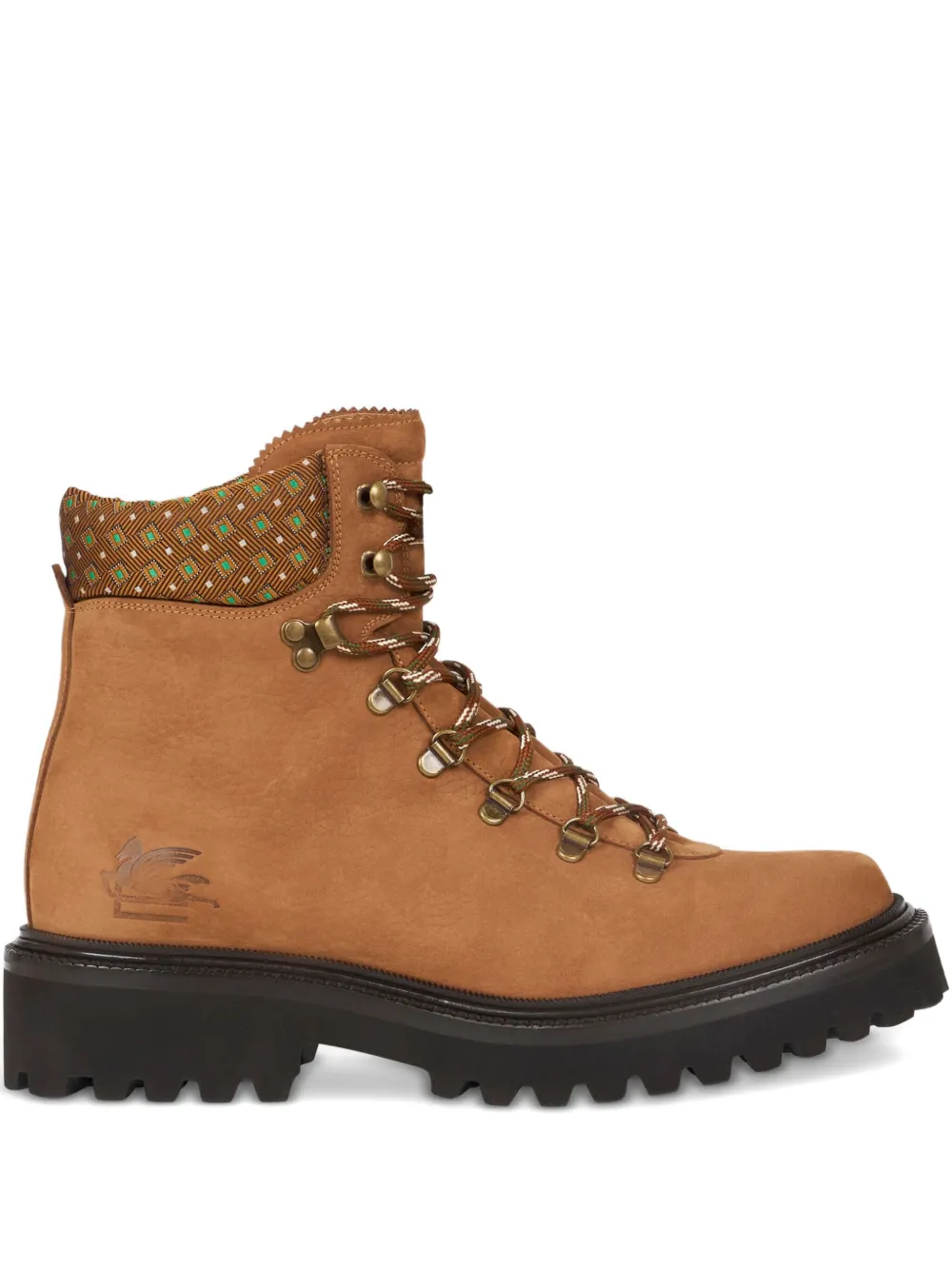 Ботинки на шнуровке с узорчатым воротником ETRO, коричневый
Ботинки на шнуровке с узорчатым воротником ETRO, коричневый