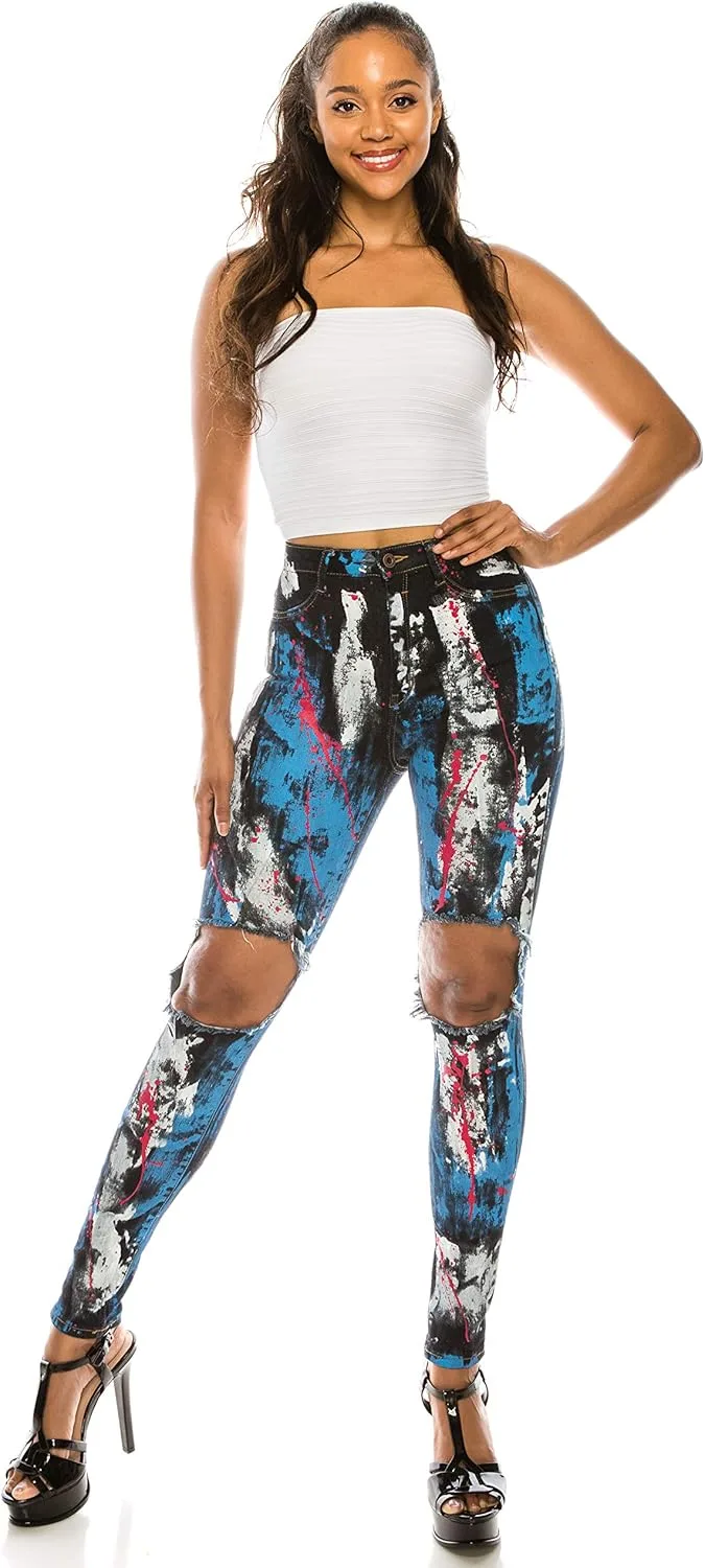 Женские джинсы Aphrodite Skinny Cargo с высокой посадкой, эффектом потертостей и разрывами AP Blue
Женские джинсы Aphrodite Skinny Cargo с высокой посадкой, эффектом потертостей и разрывами AP Blue