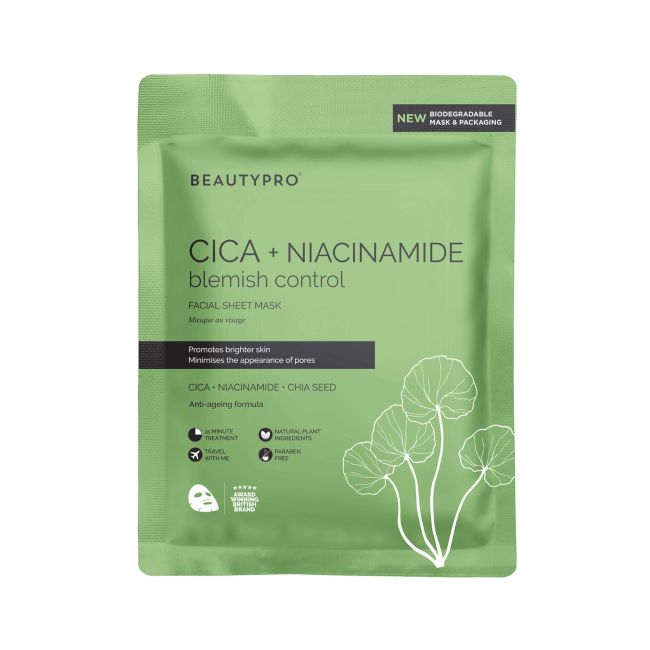 Маска для лица Cica + ниацинамид Beauty Pro, 22 мл
Маска для лица Cica + ниацинамид Beauty Pro, 22 мл