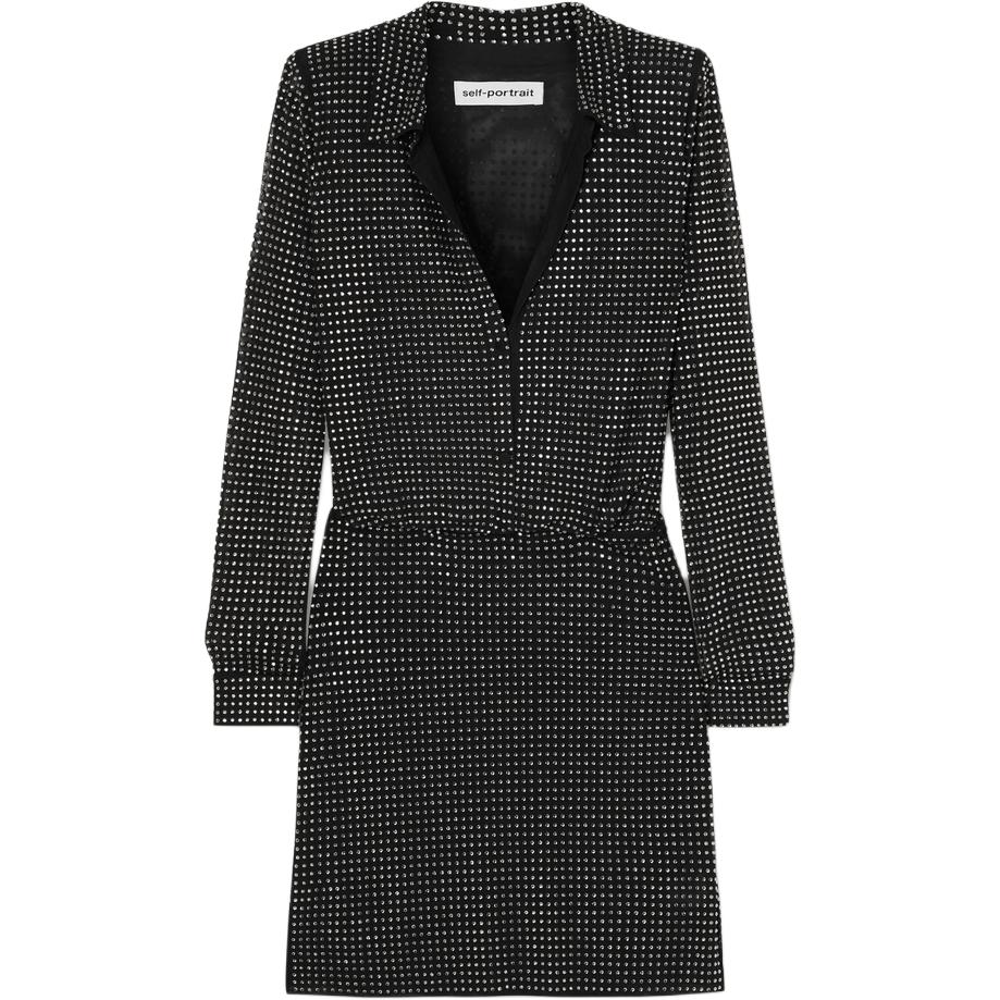 Self-portrait Self Portrait Платье с длинным рукавом Женское Черное
Self-portrait Self Portrait Платье с длинным рукавом Женское Черное