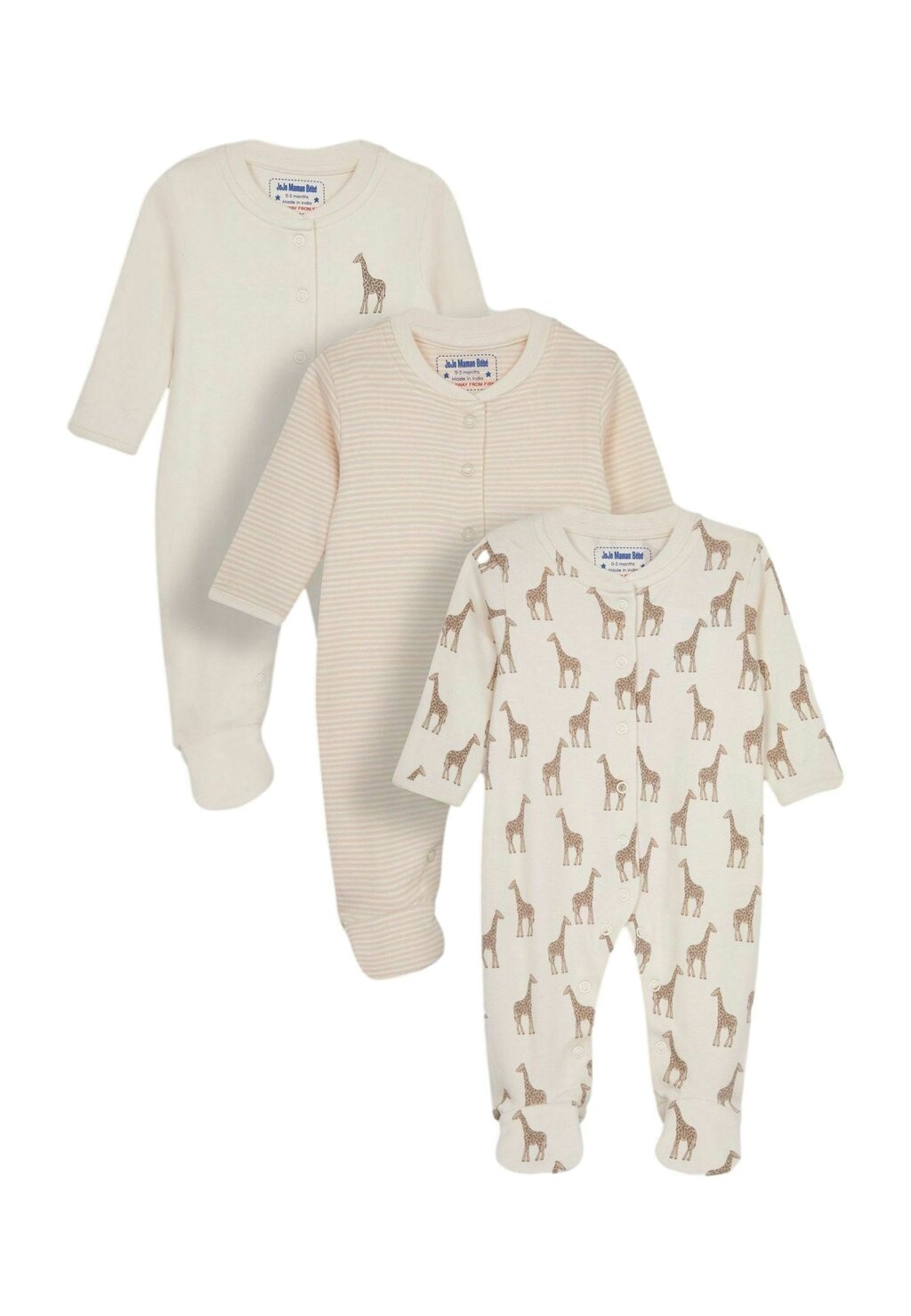 Комбинезоны 3-PACK REGULAR FIT JoJo Maman Bébé, цвет cream giraffe
Комбинезоны 3-PACK REGULAR FIT JoJo Maman Bébé, цвет cream giraffe