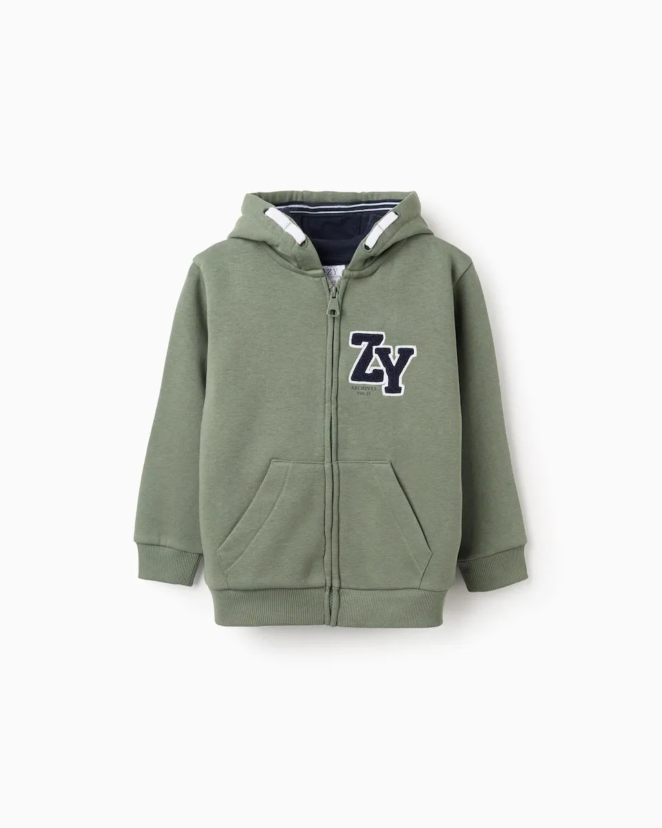 Детская толстовка с начесом и капюшоном Zippy, зеленый
Детская толстовка с начесом и капюшоном Zippy, зеленый