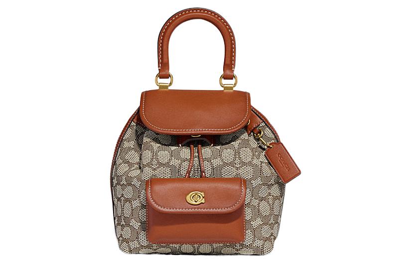 Сумка-рюкзак Riya из ткани с кожаной спинкой среднего размера женская бежевая COACH
Сумка-рюкзак Riya из ткани с кожаной спинкой среднего размера женская бежевая COACH