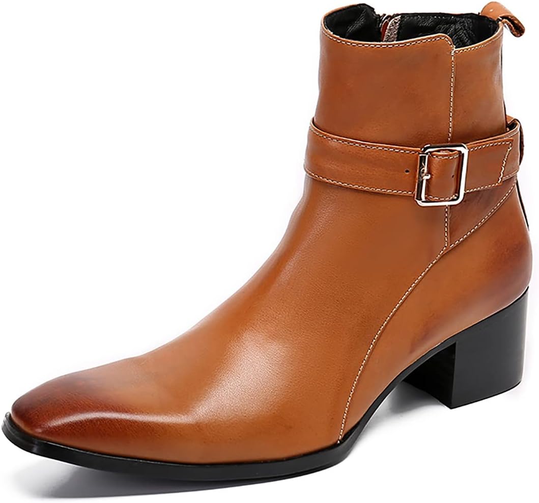 Мужские ботинки Santimon из натуральной кожи с запрокинутым голенищем в западном стиле - повседневные, вечерние, ковбойские челси с молнией и пряжкой для вечеринок, бальных танцев и свадеб, коричневый
Мужские ботинки Santimon из натуральной кожи с запрокинутым голенищем в западном стиле - повседневные, вечерние, ковбойские челси с молнией и пряжкой для вечеринок, бальных танцев и свадеб, коричневый