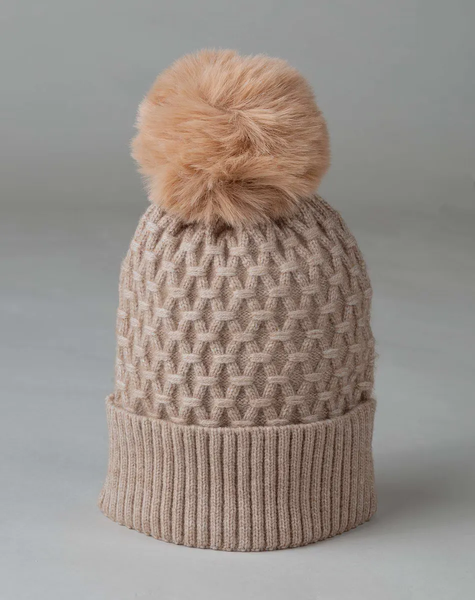 Женская шерстяная шапка с помпоном из меха рекса De la Roca, бежевый
Женская шерстяная шапка с помпоном из меха рекса De la Roca, бежевый