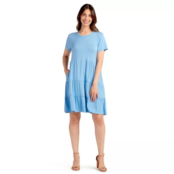 Женское платье с коротким рукавом в несколько ярусов Apt. 9, голубой
Женское платье с коротким рукавом в несколько ярусов Apt. 9, голубой