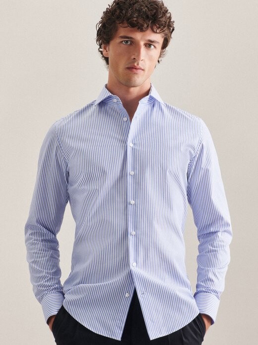 Деловая рубашка узкого кроя с длинным рукавом Seidensticker, голубой
Деловая рубашка узкого кроя с длинным рукавом Seidensticker, голубой