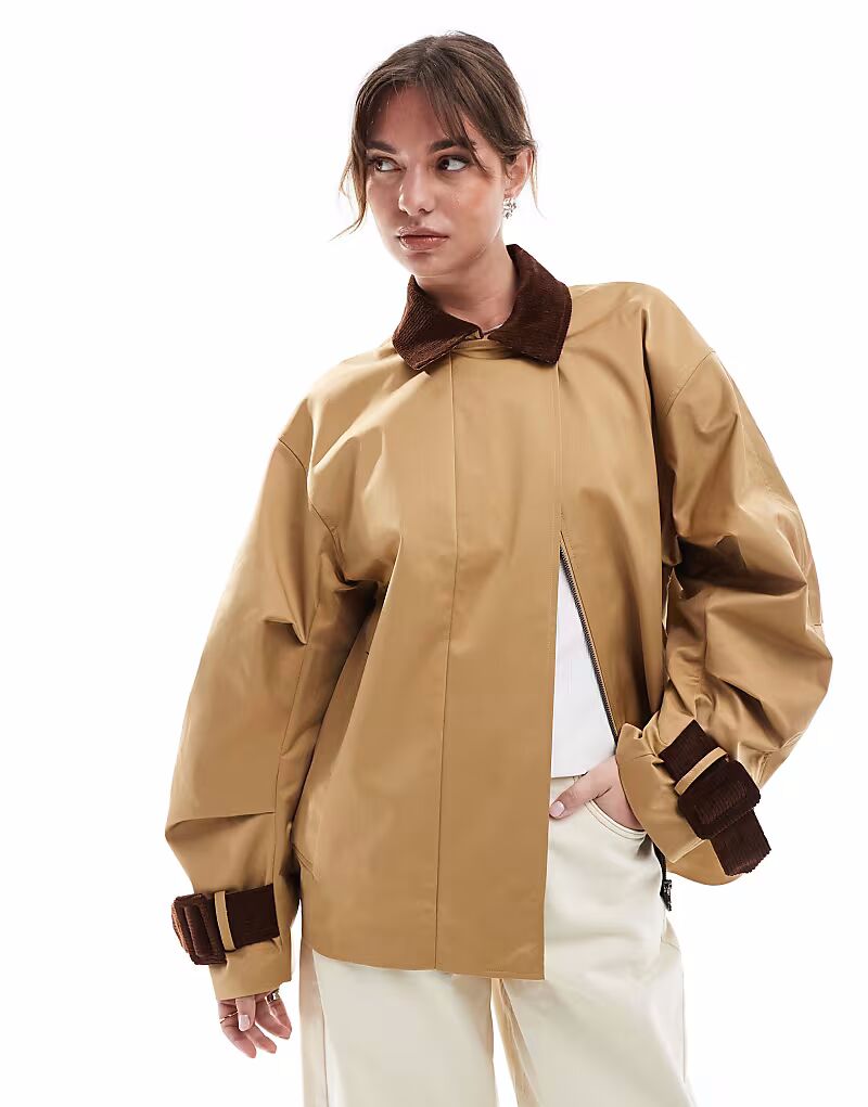 Короткий тренчкот ASOS DESIGN с вельветовыми манжетами и воротником в цвете «песок»
Короткий тренчкот ASOS DESIGN с вельветовыми манжетами и воротником в цвете «песок»