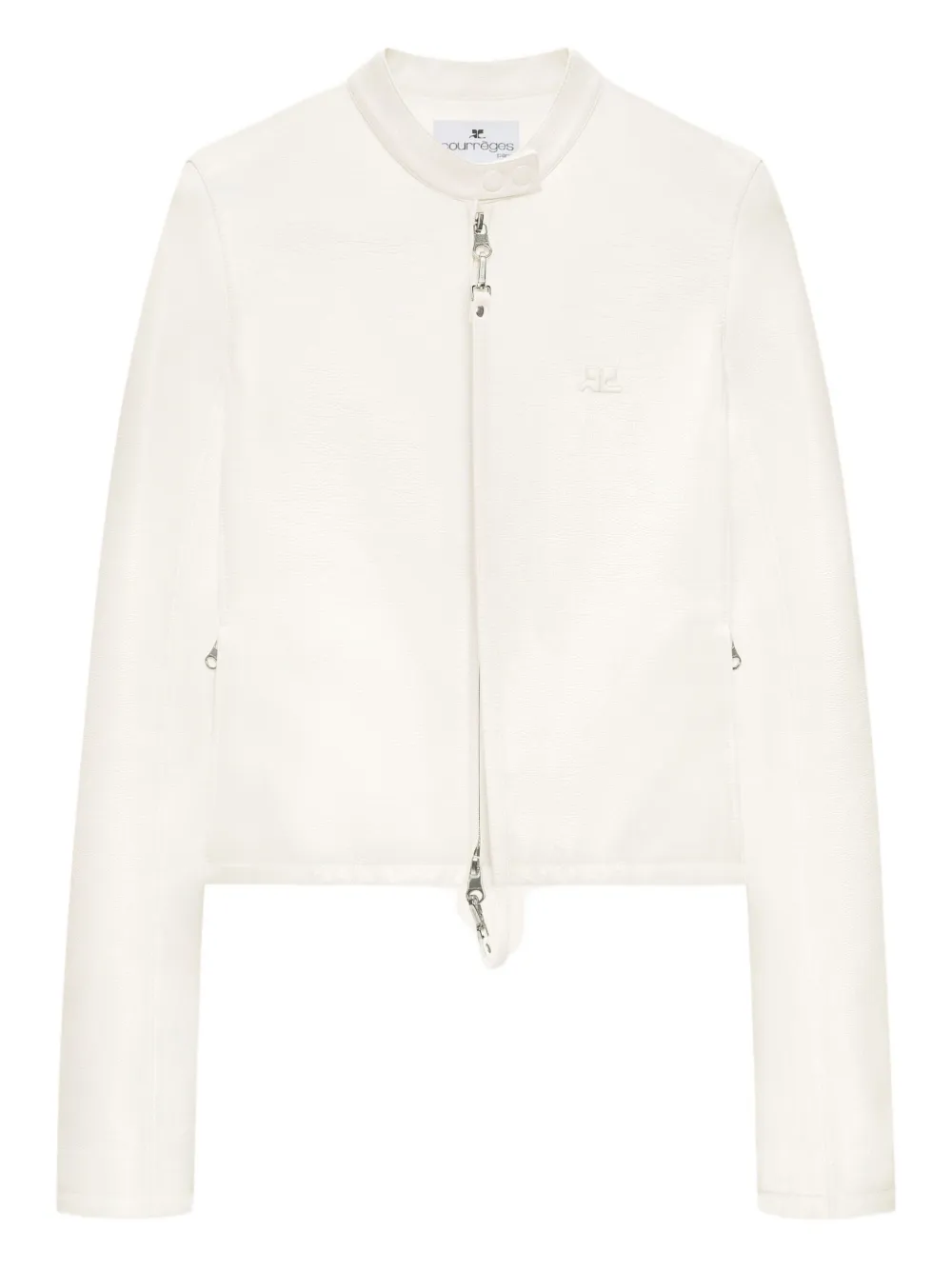 Укороченная куртка City на молнии спереди Courrèges, белый 
Укороченная куртка City на молнии спереди Courrèges, белый