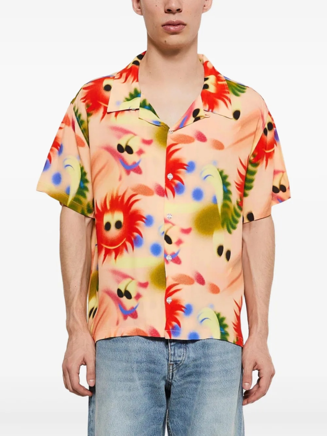 Рубашка с графическим принтом Brain Dead, оранжевый 
Рубашка с графическим принтом Brain Dead, оранжевый