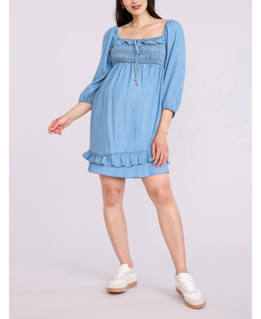 Женское мини-платье-бэбидолл с длинными рукавами и сборками - для беременных Motherhood Maternity, Medium wash
Женское мини-платье-бэбидолл с длинными рукавами и сборками - для беременных Motherhood Maternity, Medium wash