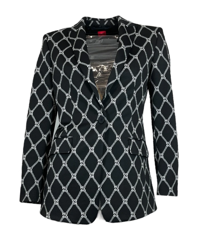 Черный пиджак с логотипом. Hugo, черный
Черный пиджак с логотипом. Hugo, черный