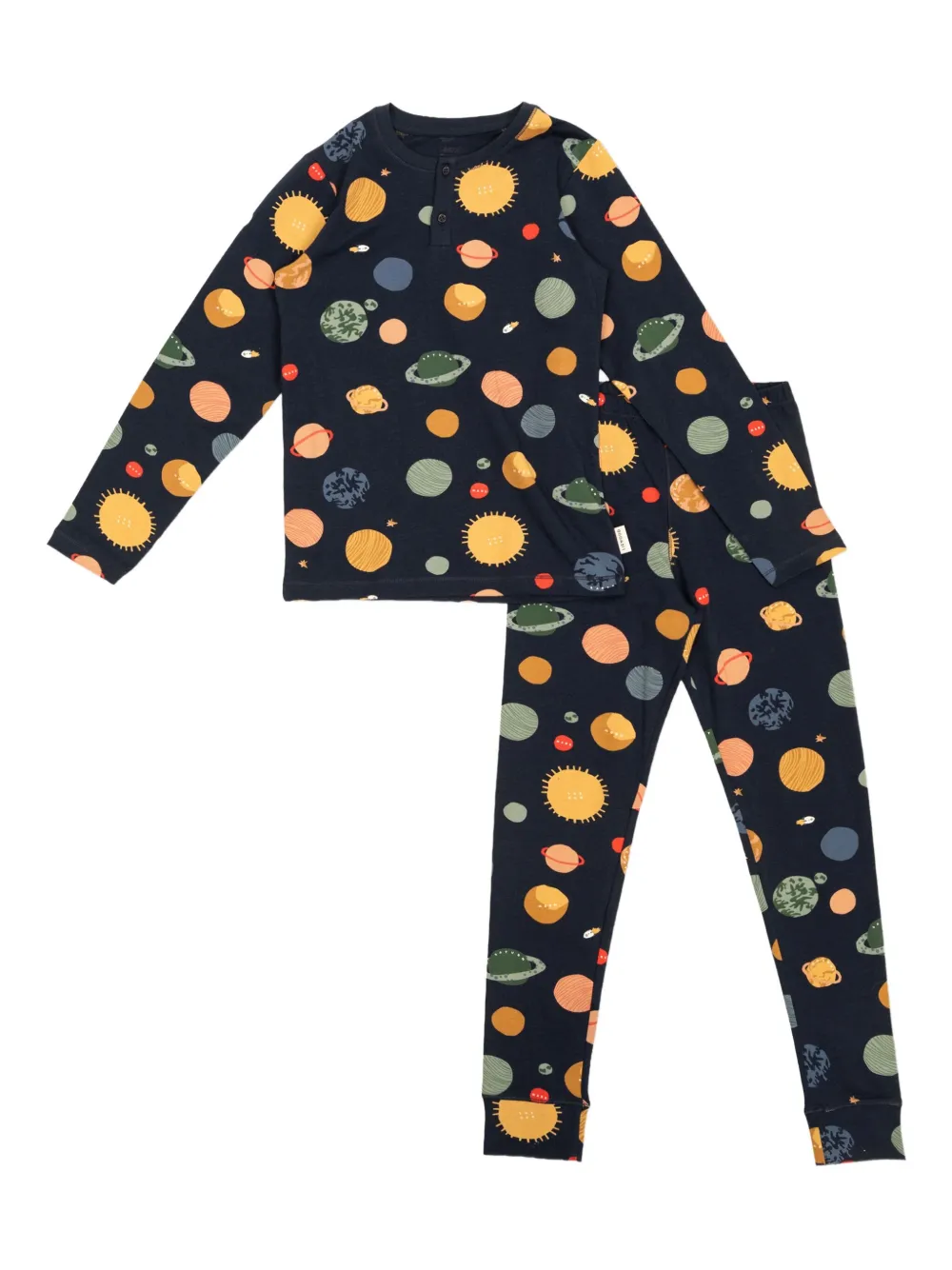 Хлопковая пижама с принтом планет Liewood, синий 
Хлопковая пижама с принтом планет Liewood, синий