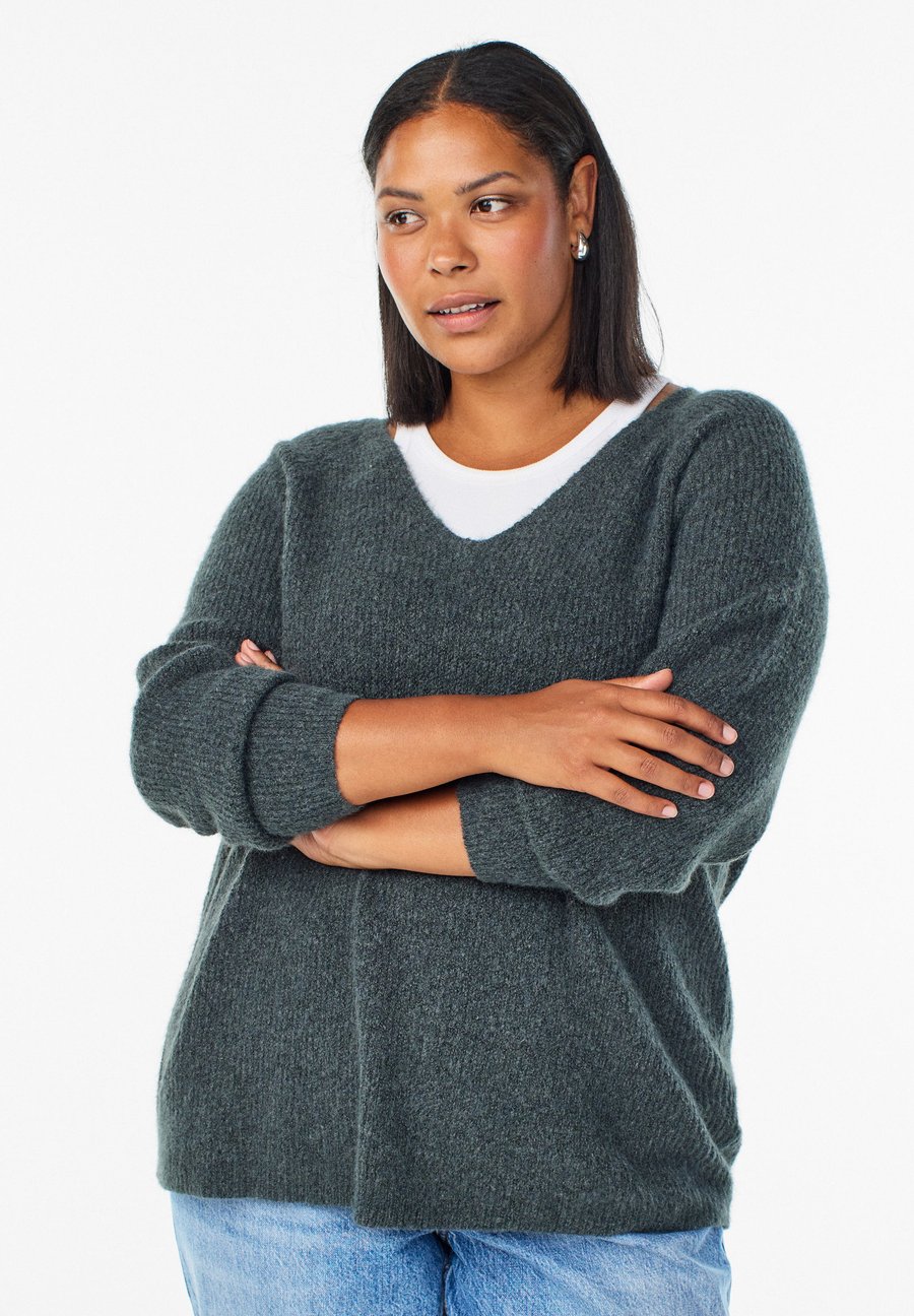 Джемпер Zizzi Jumper, Urban Chic Mel/Mottled Green
Джемпер Zizzi Jumper, Urban Chic Mel/Mottled Green