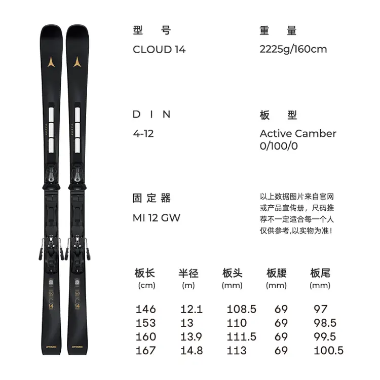 Atomic Лыжи, новая серия CLOUD, женские лыжи для двоих, 2526 CLOUD C14, 160 см
Atomic Лыжи, новая серия CLOUD, женские лыжи для двоих, 2526 CLOUD C14, 160 см