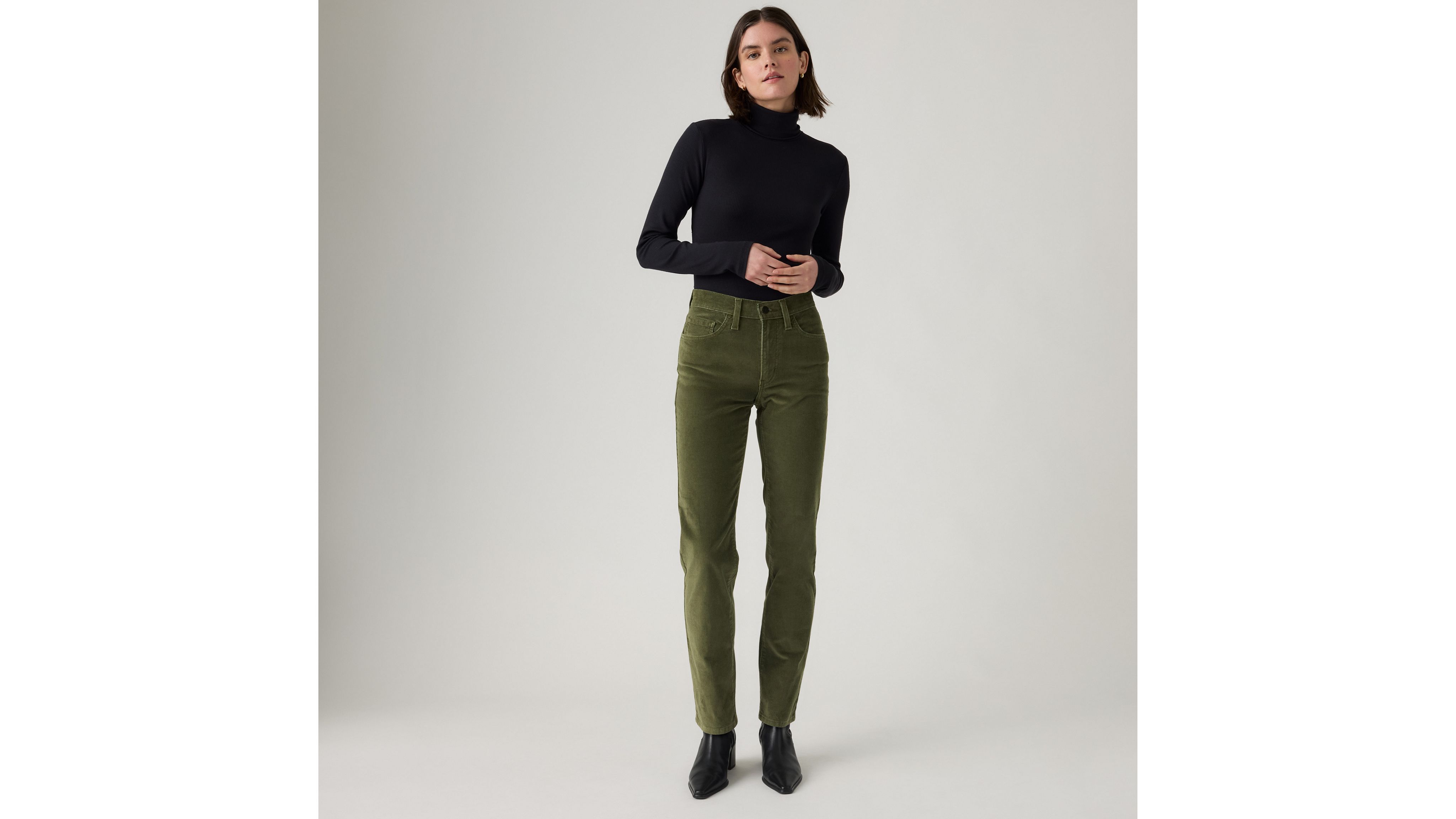 724 Прямые женские вельветовые брюки с высокой талией Levi's, Ivy Green - Green
724 Прямые женские вельветовые брюки с высокой талией Levi's, Ivy Green - Green