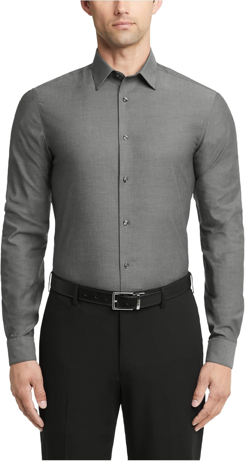 Мужская рубашка Calvin Klein Slim Fit с узором «елочка» и эластичным лифом, Carbon
Мужская рубашка Calvin Klein Slim Fit с узором «елочка» и эластичным лифом, Carbon