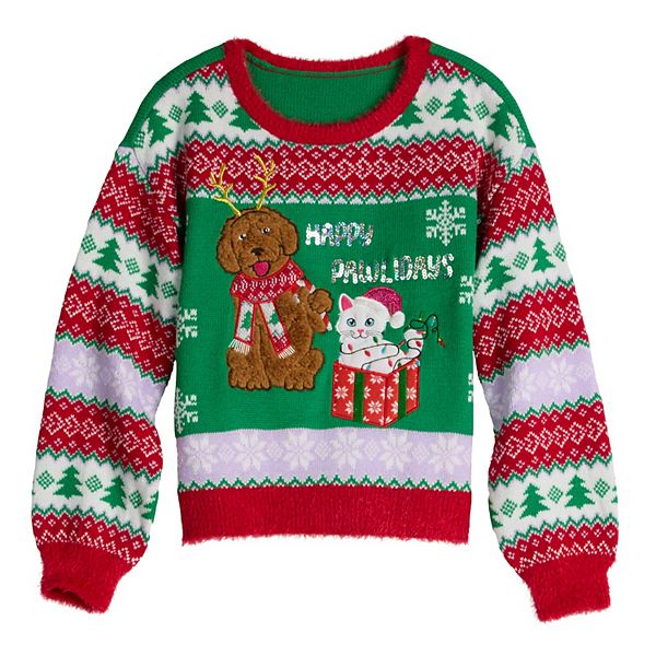 Детский свитер с длинным рукавом Happy Pawlidays для девочек 6-18 лет в размерах regular и plus 33 Degrees
Детский свитер с длинным рукавом Happy Pawlidays для девочек 6-18 лет в размерах regular и plus 33 Degrees