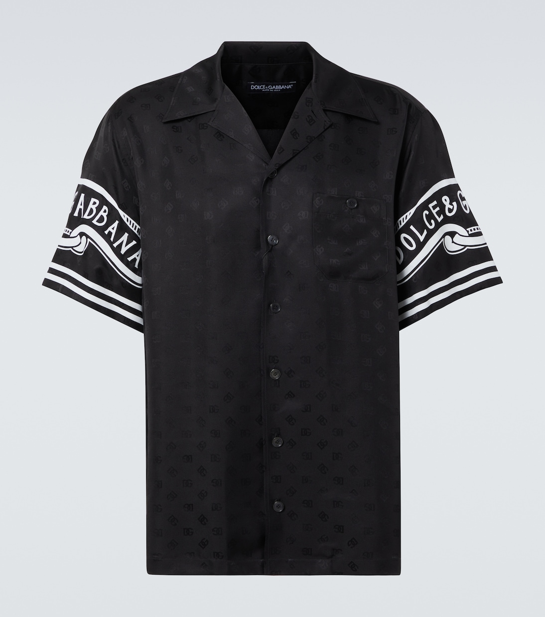 Шелковая рубашка из печатного твила Dolce&Gabbana, черный
Шелковая рубашка из печатного твила Dolce&Gabbana, черный