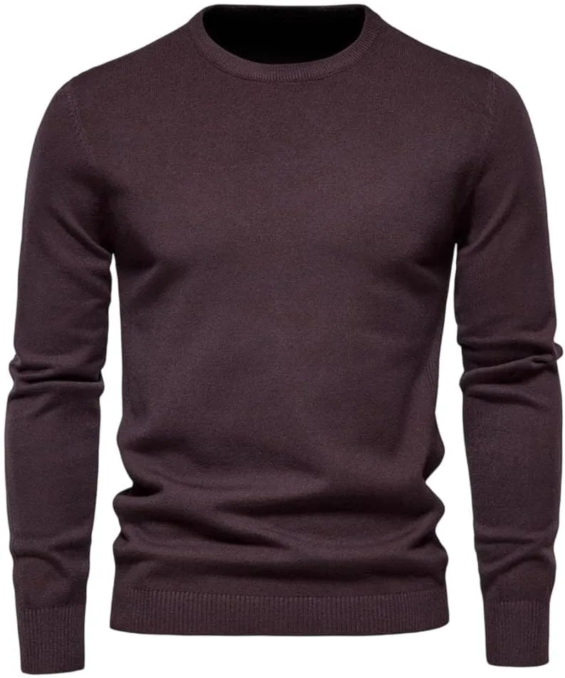 Мужской зимний пуловер с круглым вырезом и длинными рукавами
Мужской зимний пуловер с круглым вырезом и длинными рукавами