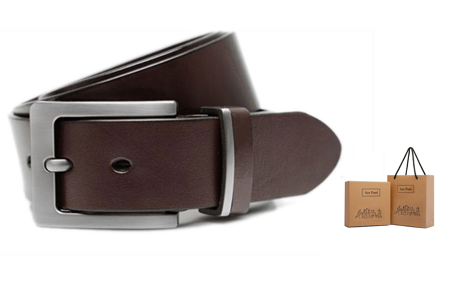 Мужской кожаный ремень Ace Paul, Черный
Мужской кожаный ремень Ace Paul, Черный