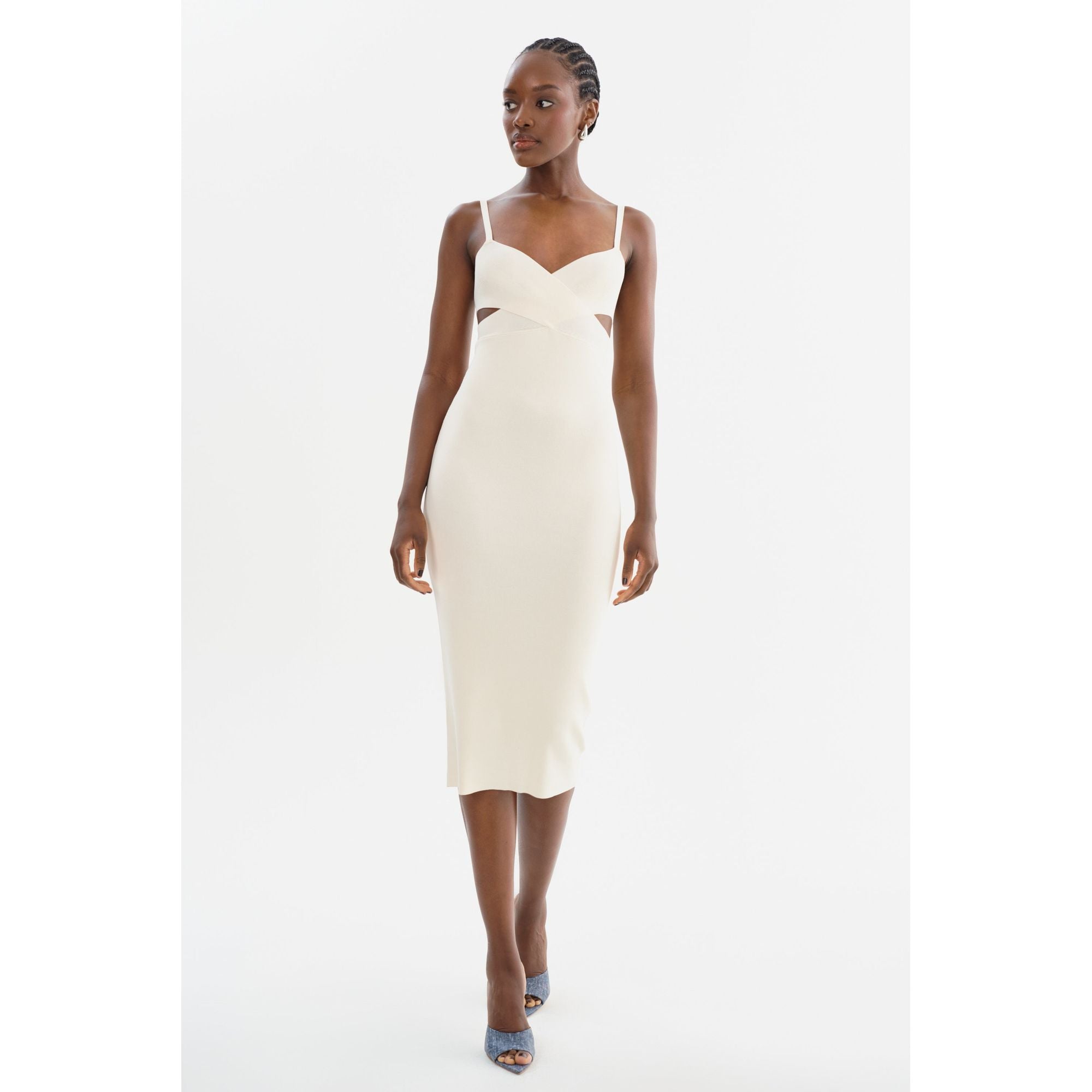 Лидия | Миди платье из трикотажа Lamarque, кремовый 
Лидия | Миди платье из трикотажа Lamarque, кремовый