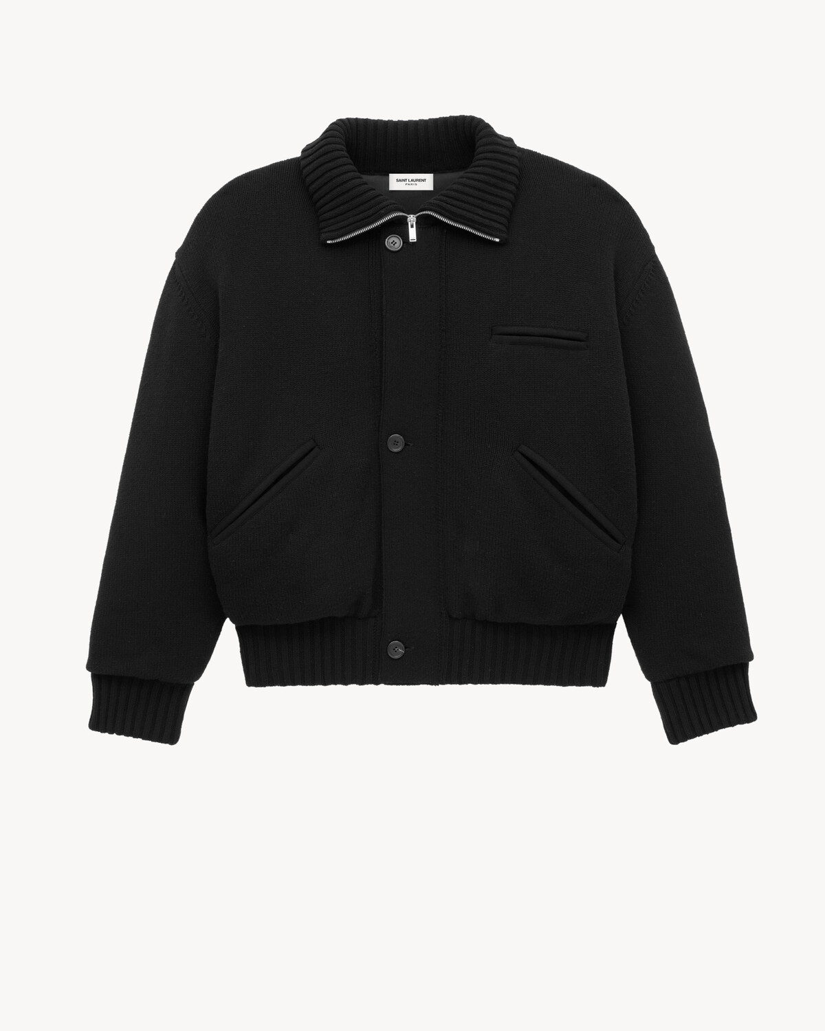 Вязаный шерстяной кардиган-жакет SAINT LAURENT, черный
Вязаный шерстяной кардиган-жакет SAINT LAURENT, черный