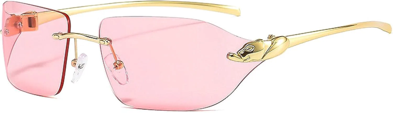 Винтажные уникальные солнцезащитные очки для женщин, без оправы, с прозрачными линзами Ocean, для мужчин, с защитой от УФ-излучения UV400 TVTBBVV, Golden Pink
Винтажные уникальные солнцезащитные очки для женщин, без оправы, с прозрачными линзами Ocean, для мужчин, с защитой от УФ-излучения UV400 TVTBBVV, Golden Pink