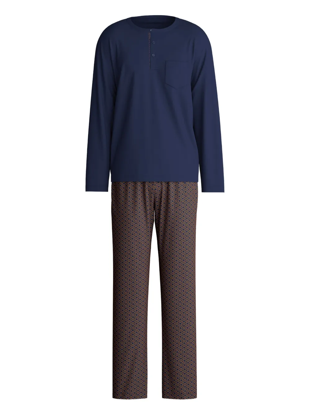 Пижама с геометрическим узором CALIDA, коричневый
Пижама с геометрическим узором CALIDA, коричневый