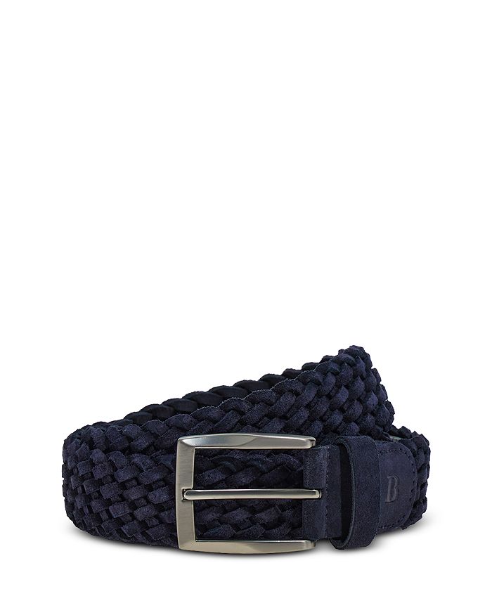 Замшевый ремень с плетеным узором Boggi Milano, синий
Замшевый ремень с плетеным узором Boggi Milano, синий