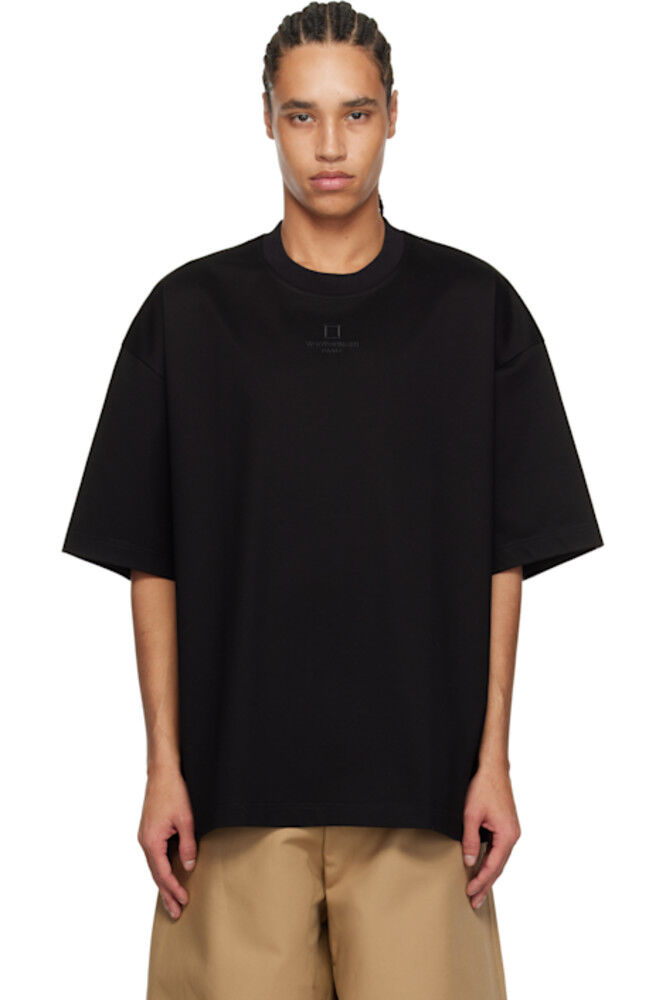 Черная хлопковая футболка Overfit WOOYOUNGMI 
Черная хлопковая футболка Overfit WOOYOUNGMI