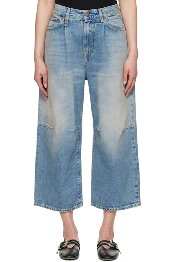 Синие укороченные джинсы с широкими штанинами R13
Синие укороченные джинсы с широкими штанинами R13