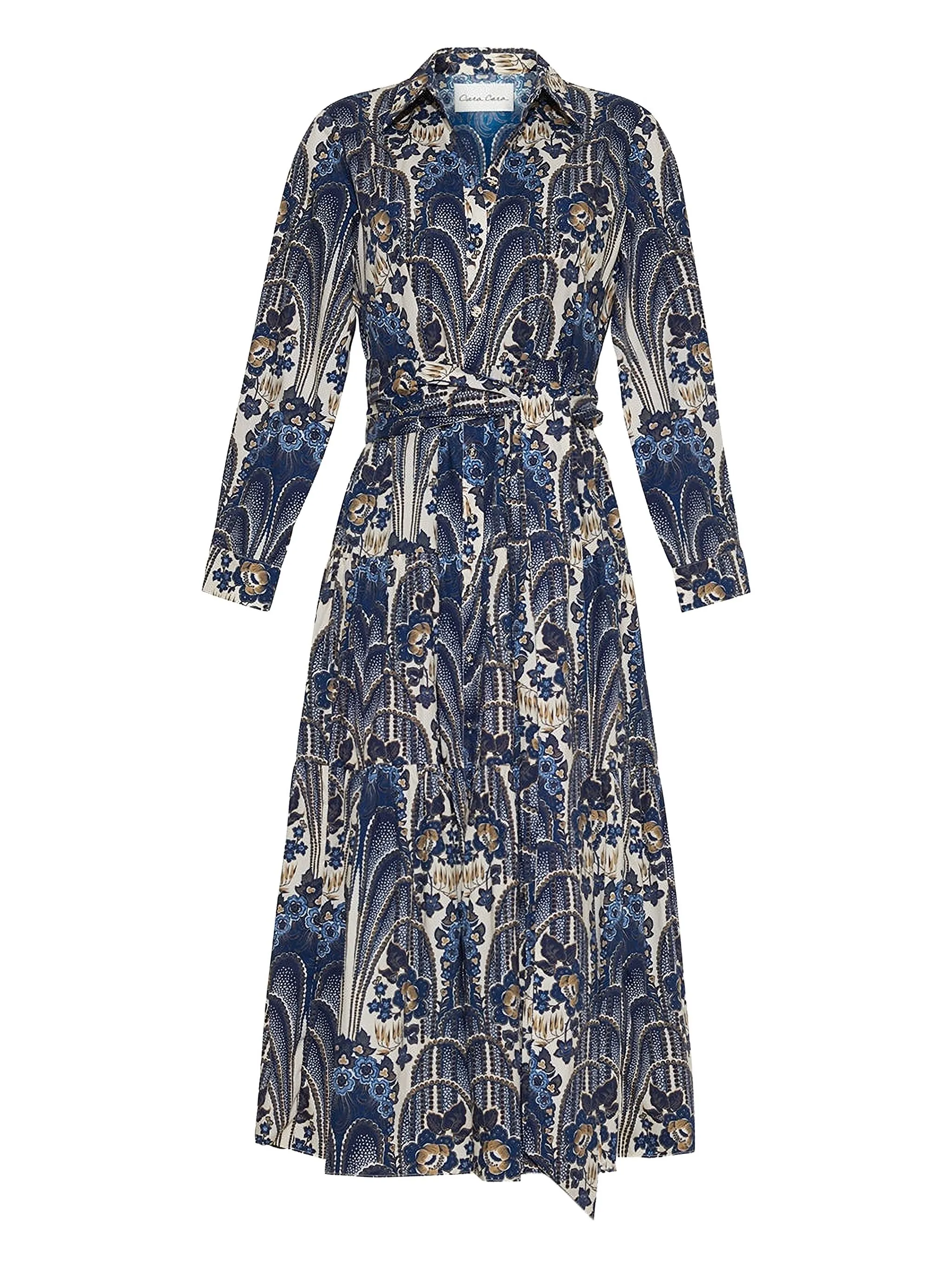 Ярусное платье с принтом пейсли Cara Cara, синий
Ярусное платье с принтом пейсли Cara Cara, синий