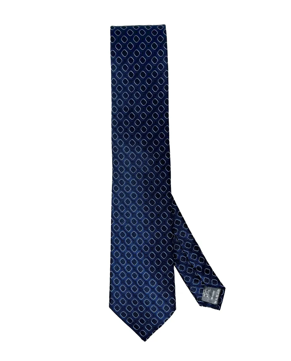Шелковый галстук зеленого цвета Victorio & Lucchino, темно-синий 
Шелковый галстук зеленого цвета Victorio & Lucchino, темно-синий
